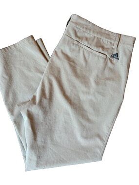 Adidas Pants Mens 40 x  30 Khaki Golf Stretch Athletic Performance Beige Chino
